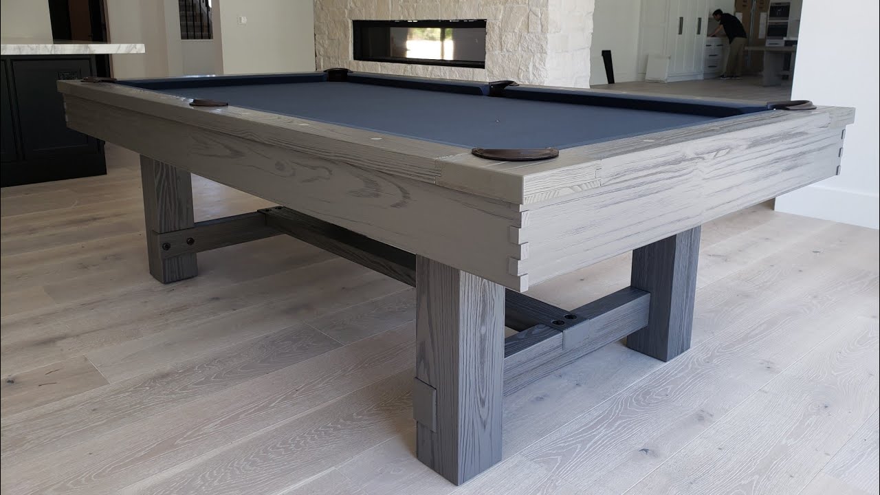 8ft Reno Grey Pool Table with Titanium Felt