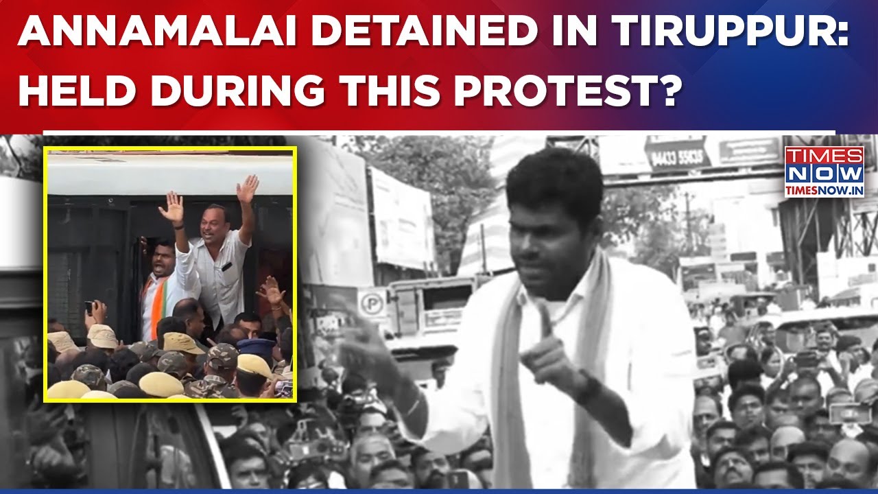 K Annamalai Detained In Tiruppur: Ex-Tamil Nadu BJP Chief Held By Police After This... | Security Up