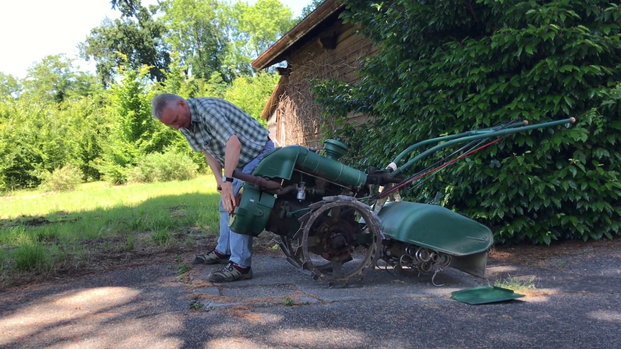 Motoculteur SIMAR 55B (1944) au travail en juillet 2020