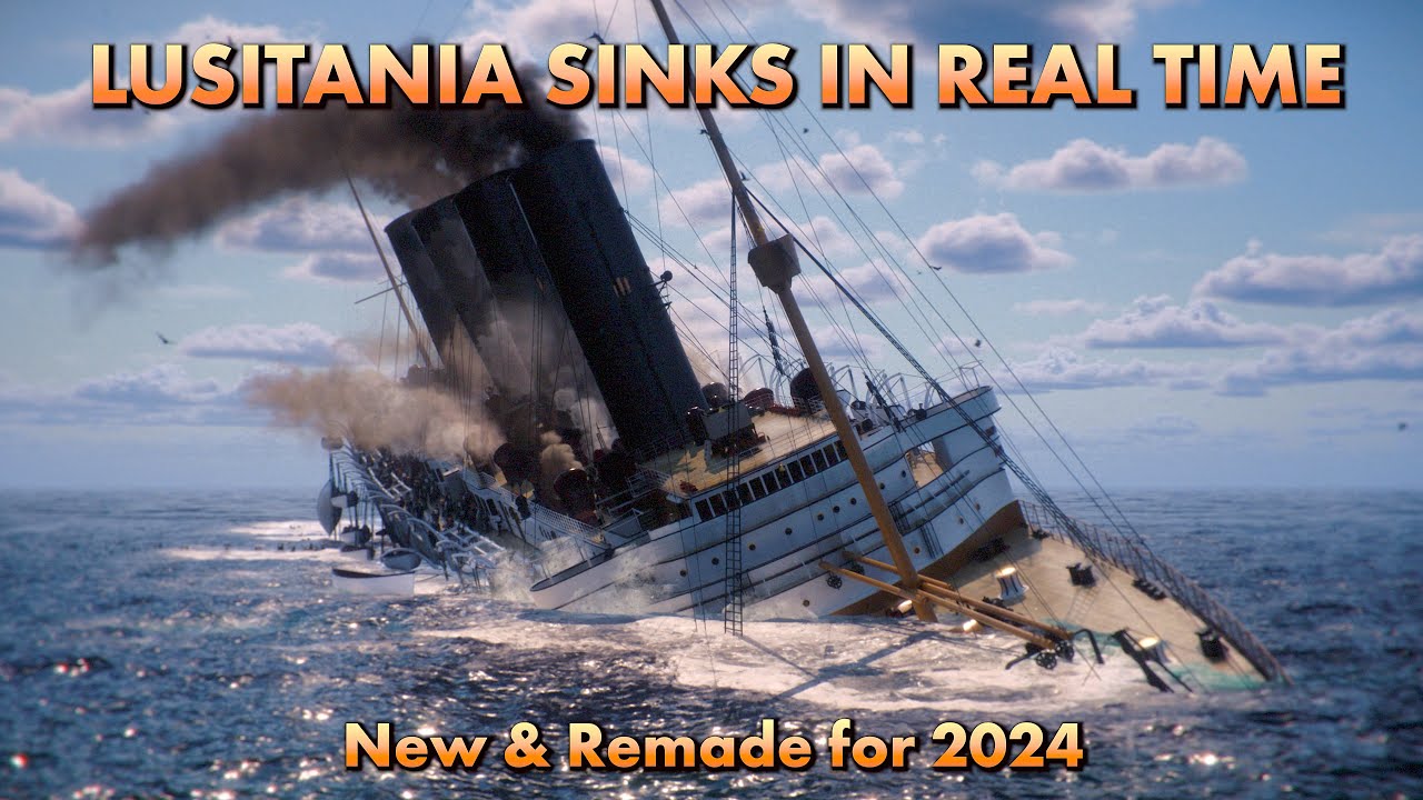 Lusitania Sinking IN REAL TIME - New 2024 Animation
