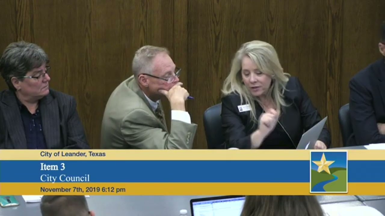 Nov 07, 2019 City Council Regular Meeting - Leander, TX (2025-08-31)