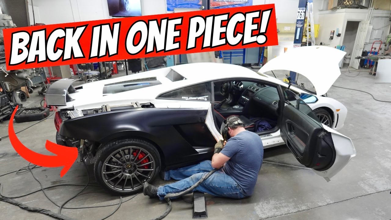 My Crashed Lamborghini Gets Welded Back Together! Gallardo Rebuild Part 9