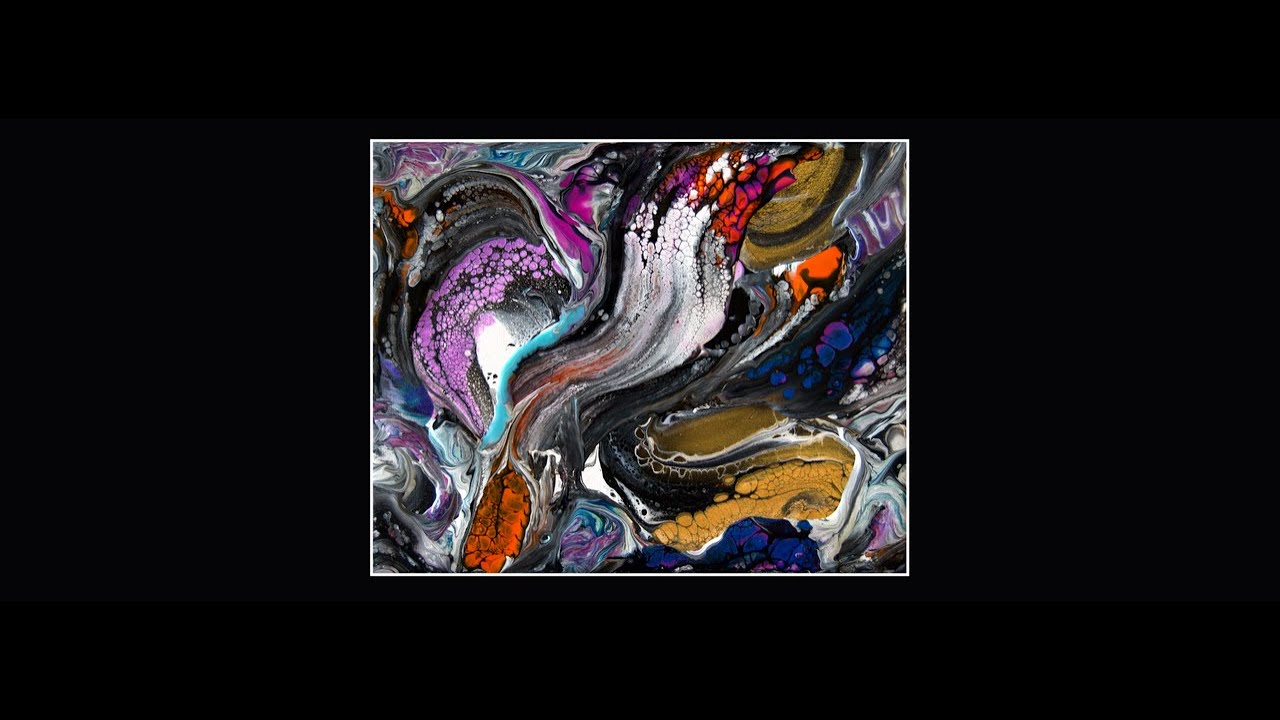 #8680  Transferring Bloom Leftovers  Experiment Contemporary Fluid Art 4.21.22