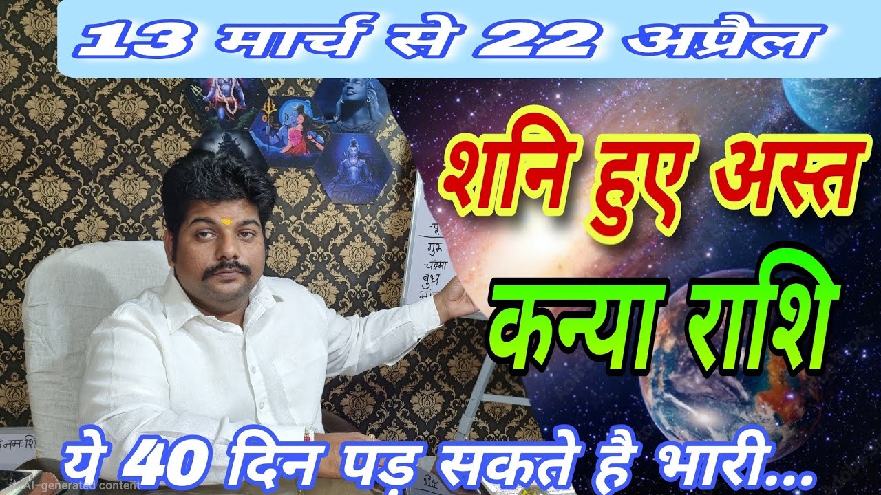 कन्या राशि शनि अस्त के प्रभाव ॥ Kanya Rashi shani ast 13 march to 22 april ॥ virgo horoscope 2026