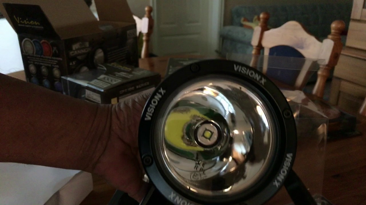Unboxing the VisionX Driving Lamps.
