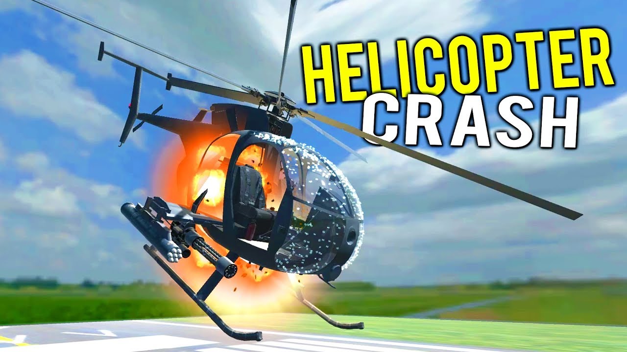 COMBAT HELICOPTER BLOWS UP MID AIR OVER RUNWAY! Explosive Hoverboard - Disassembly 3D Gameplay