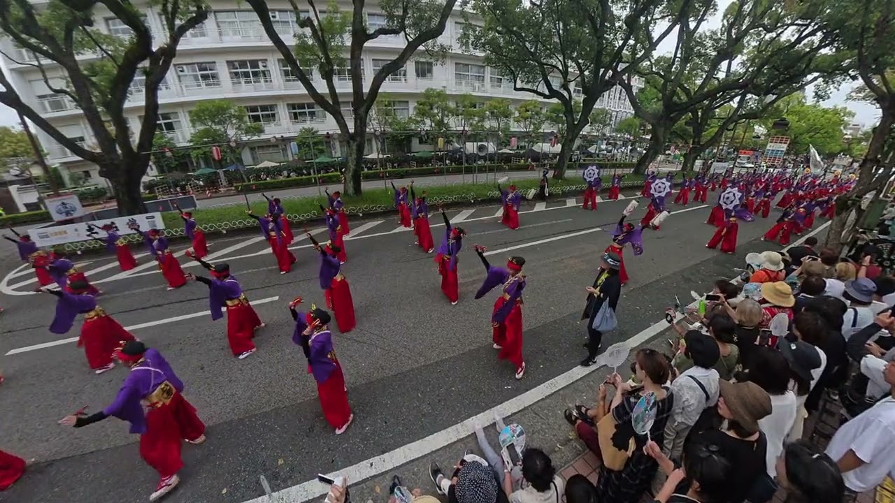 2025/08/12[4K･広角]上町よさこい鳴子連・よさこい全国大会2025・追手筋南側
