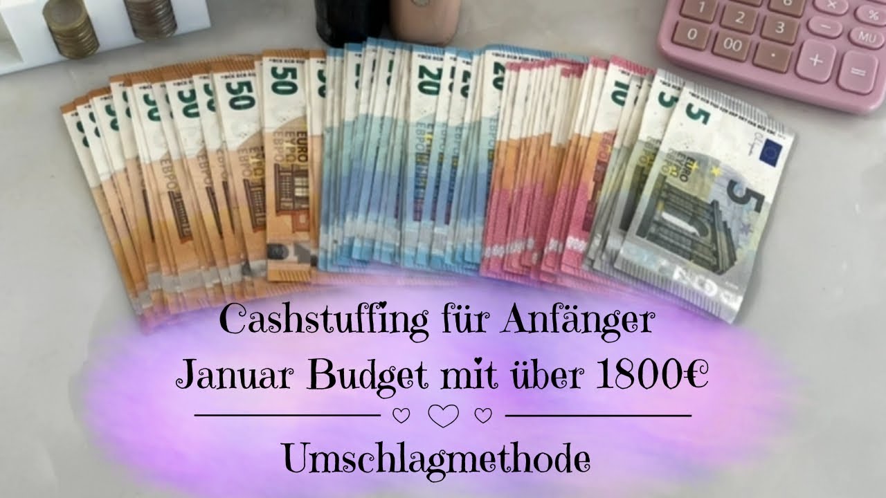 🦋Cashstuffing für Anfänger | Januar Budget mit über 1.800 € 💶| Umschlagmethode🦋