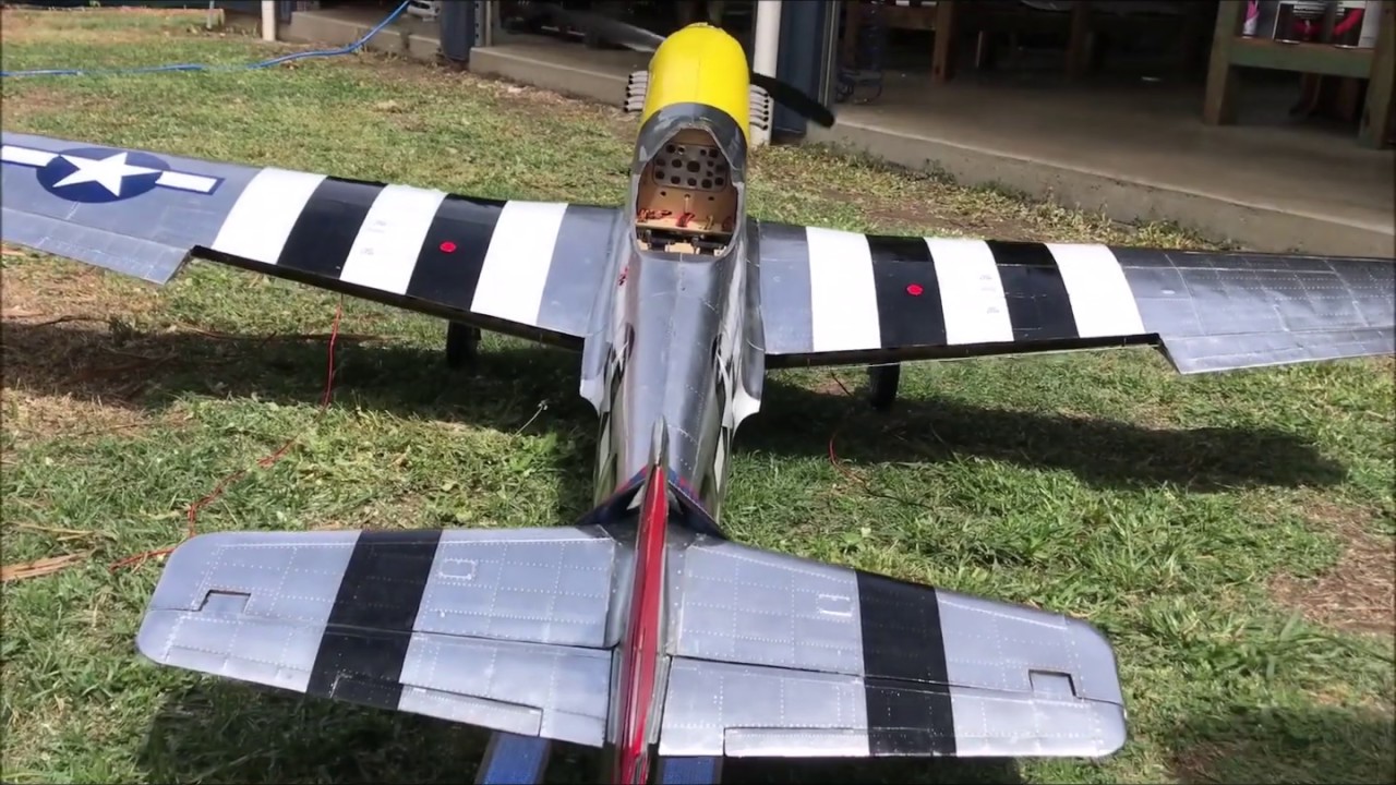 P-51 DA 85 & scale exhaust first start