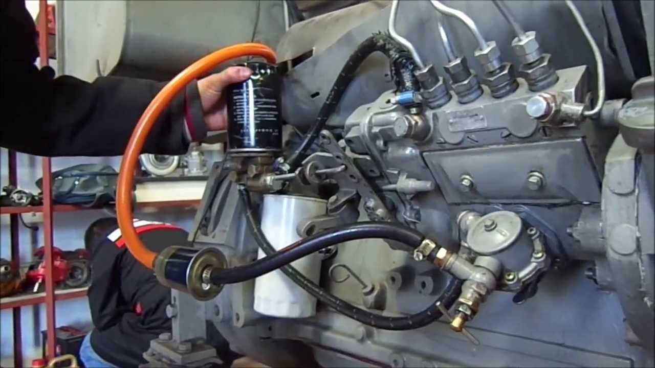 purgado de un motor diesel