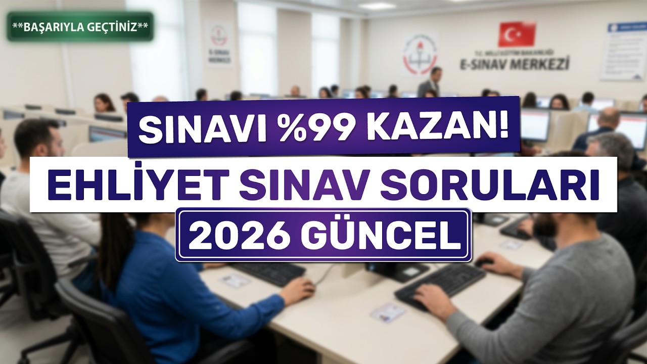 EHLİYET SINAVININ %99'U BURADA!🚨| T&uuml;m Konular (Motor, Trafik, İlk Yardım)