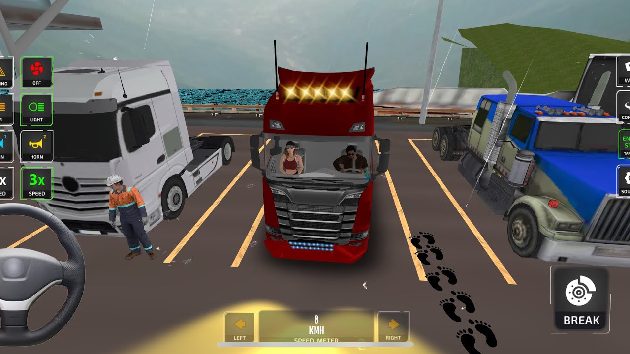 ￼ American truck driving gaming video 4K trading video hi 