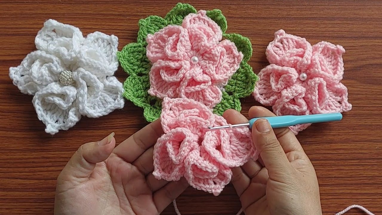 Crochet flower pattern for beginners | #crochettutorial #crochetpatterns #crochetforbeginners #diy