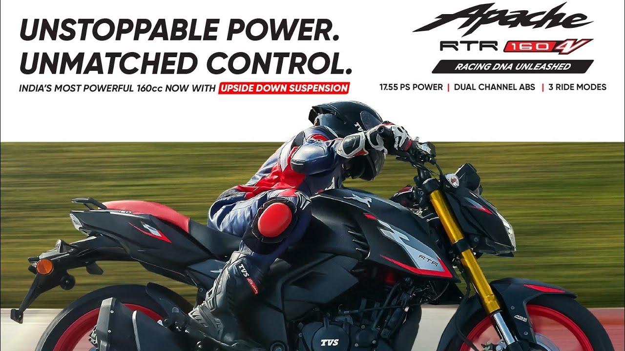 TVS Apache 160 4V With USD Suspension Review In Hindi