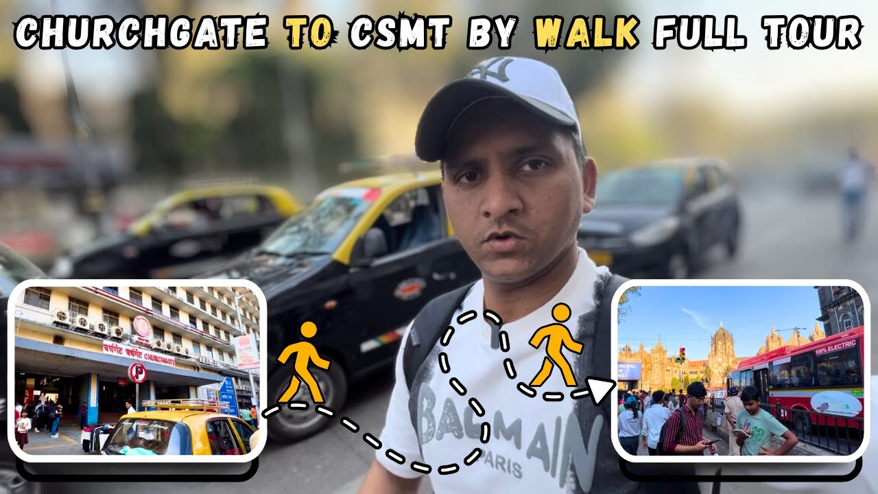 Churchgate to CSMT Walking Tour | Mumbai Street Walk | South Mumbai 🚶‍♂️| Waqar Temkar Vlogs 