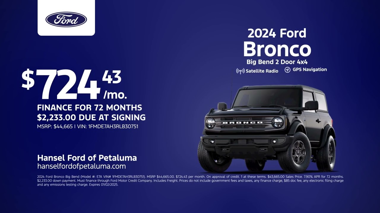 Ford Bronco 12/02/2024 4625023
