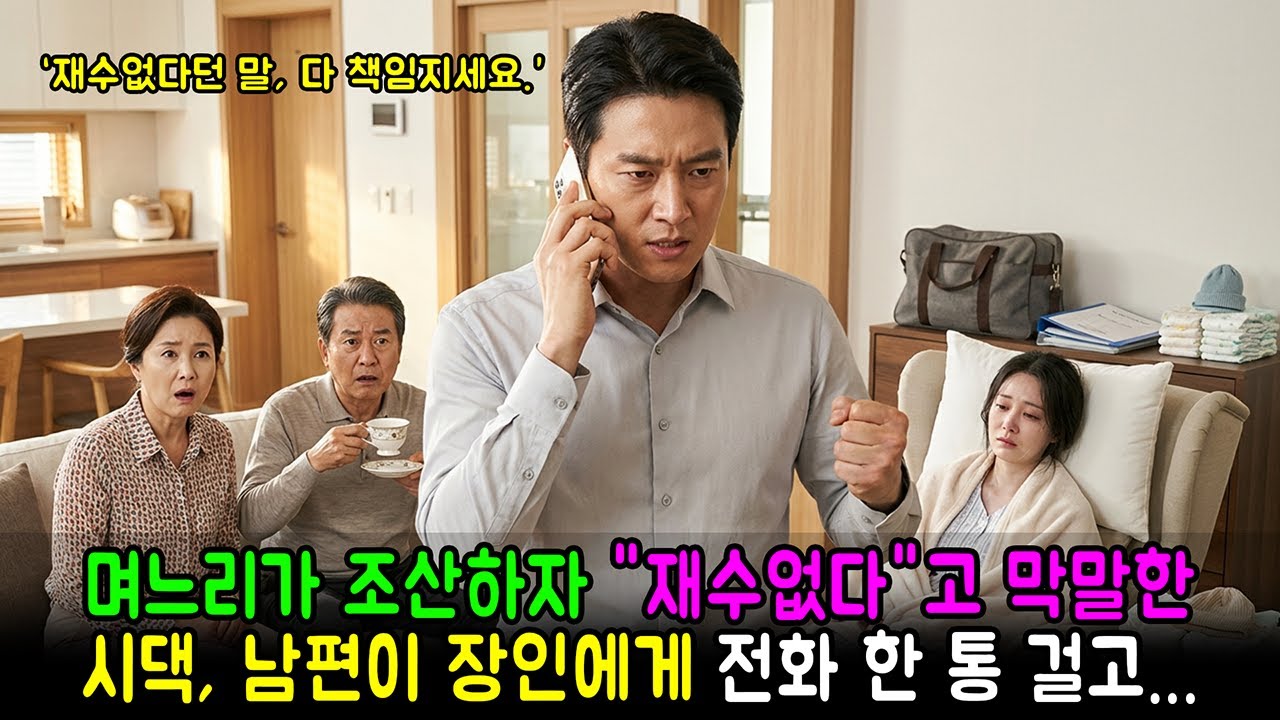 며느리가 조산하자 