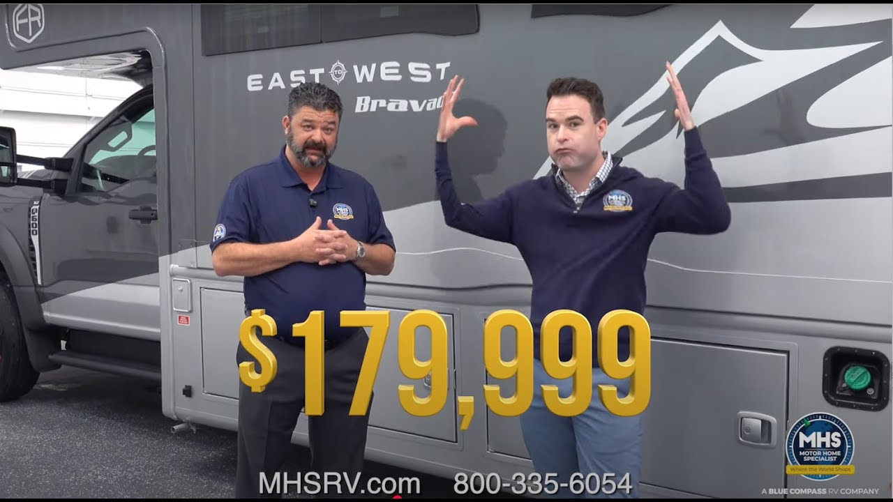 UNREAL PRICED East to West Bravado 33DS 4x4 Super C w/ Theater Seats, Solar & more at MHSRV.com