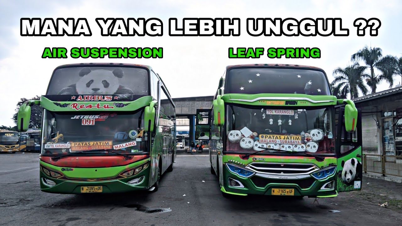 LEAF SPRING Vs AIR SUSPENSION ‼️ Apa Bedanya Kedua Suspensi Bus Ini??