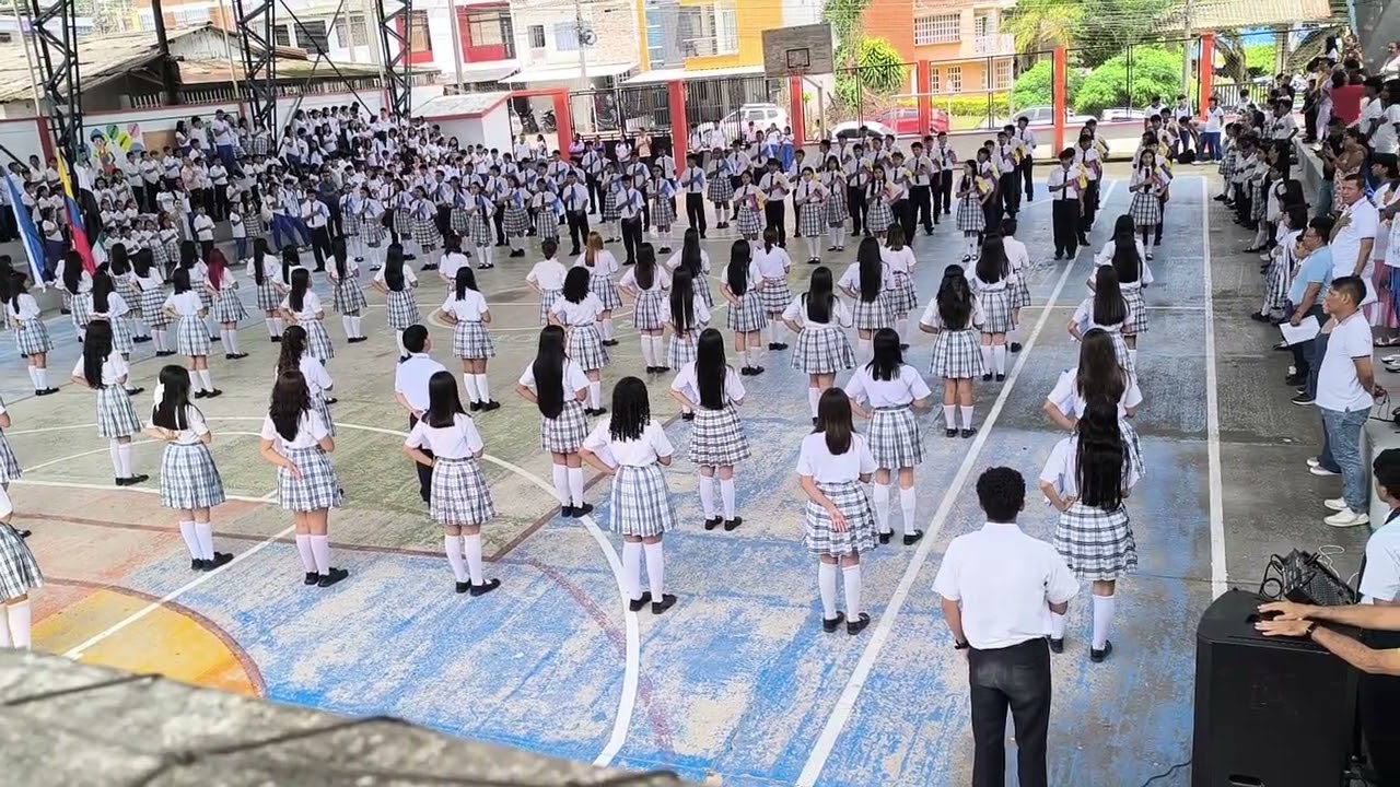 Entrega de banderas I.E ciudad Mocoa sede Esmeralda 2024