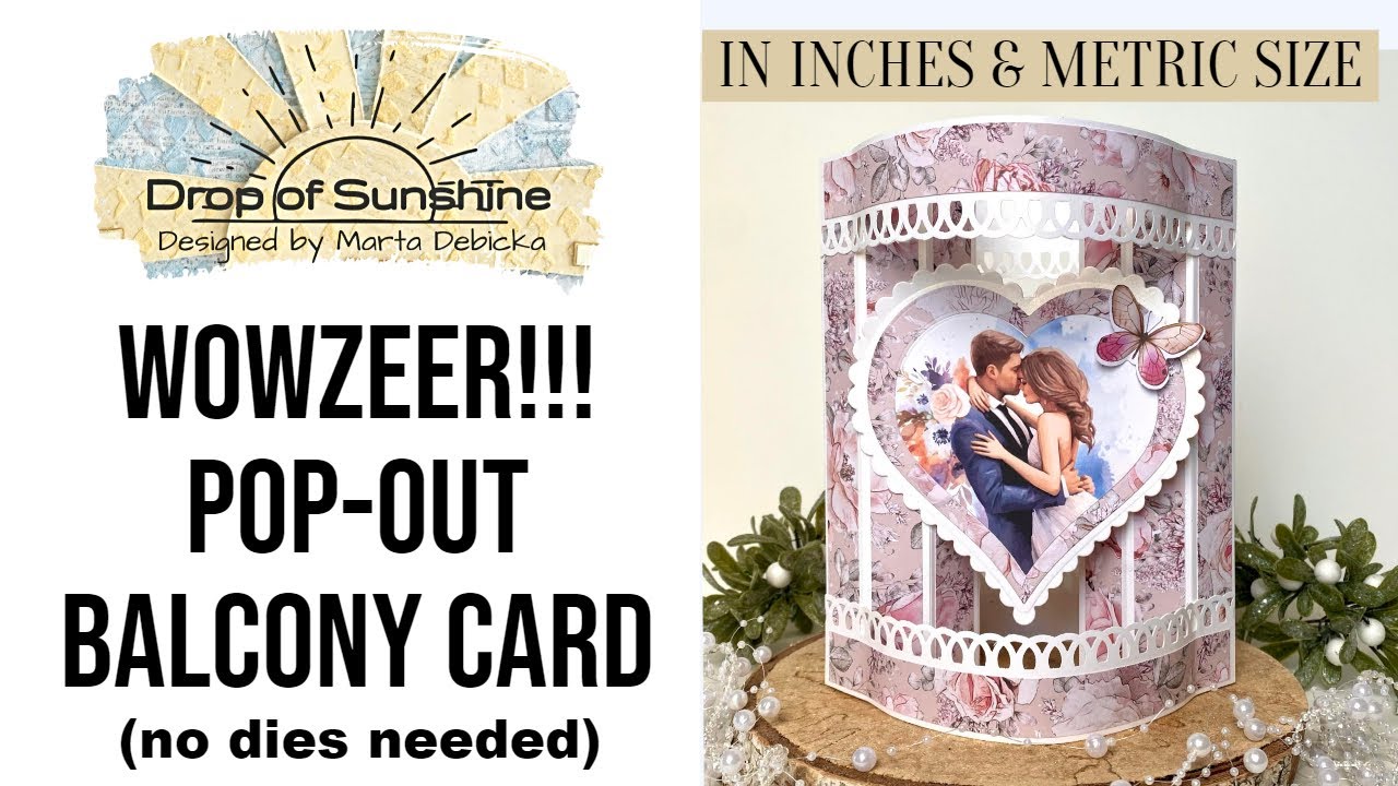 🔥🔥MUST TRY POP-OUT BALCONY CARD!!! Easy STEP-BY-STEP tutorial, FOLDABLE card, NO DIES needed #cards