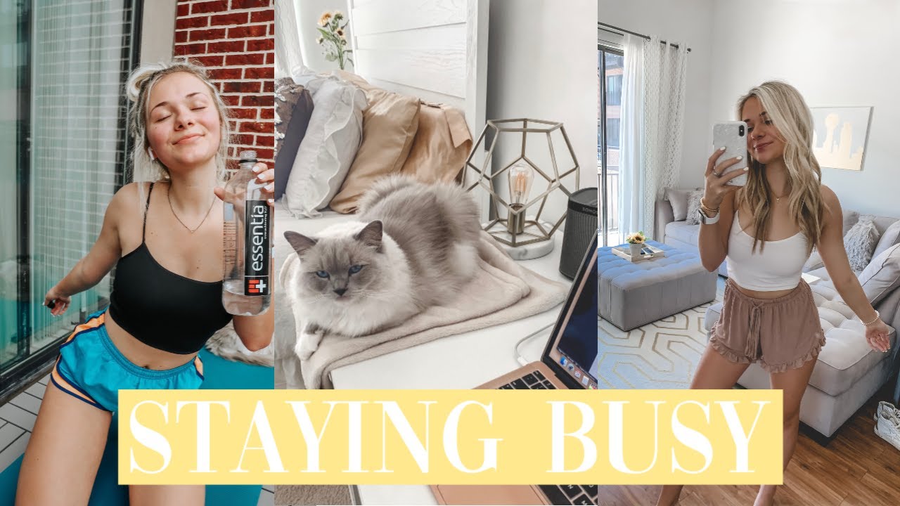 PRODUCTIVE QUARANTINE DAY IN MY LIFE | organizing, finishing school work & working out