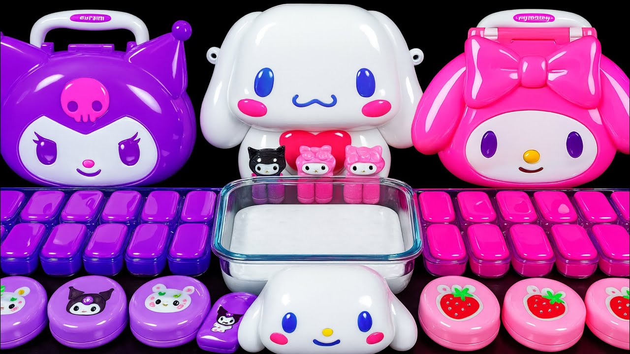 🎀 PURPLE SLIME SHOWDOWN 🎀 30 Minutes Satisfying Slime Mixing, with Glitter Charms | Tana Slime ASMR