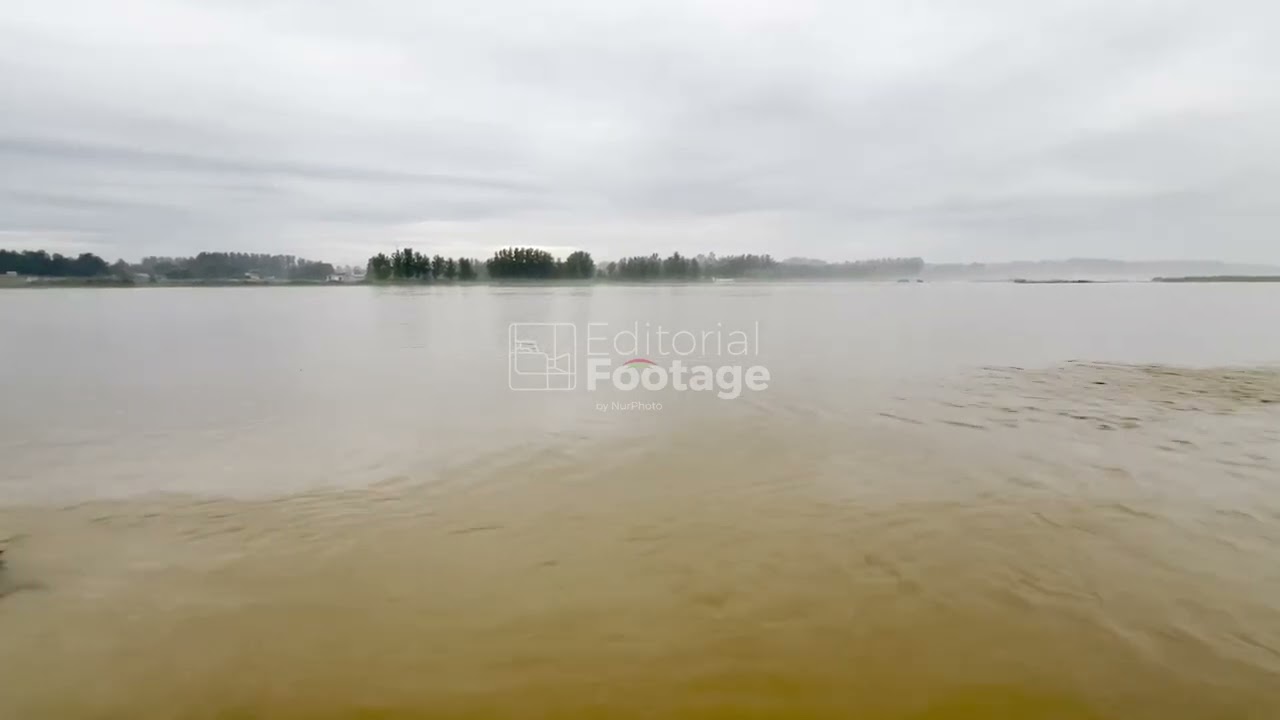 High-Level Flood Surge Moves Through Kabul River in Pakistan's Charsadda District - 07/22/2026