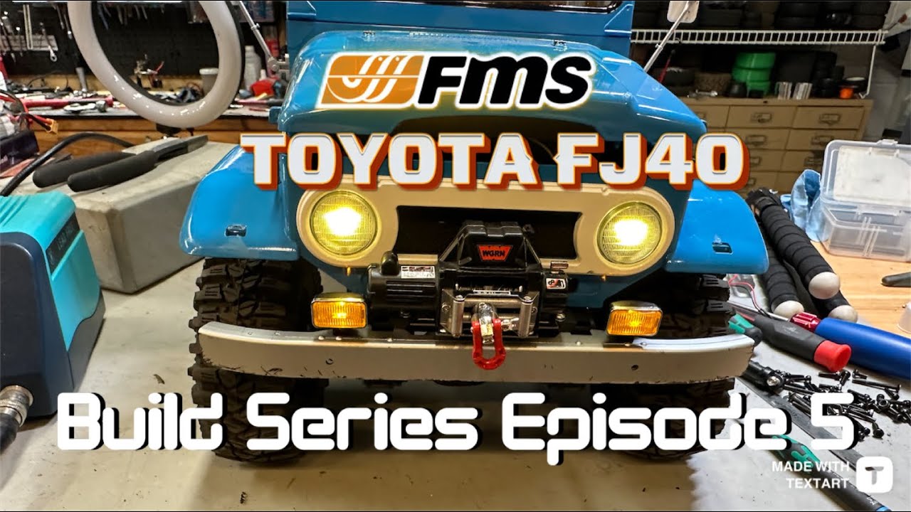 FMS Toyota FJ40 Build Series Episode 5 - Winch and lighting
