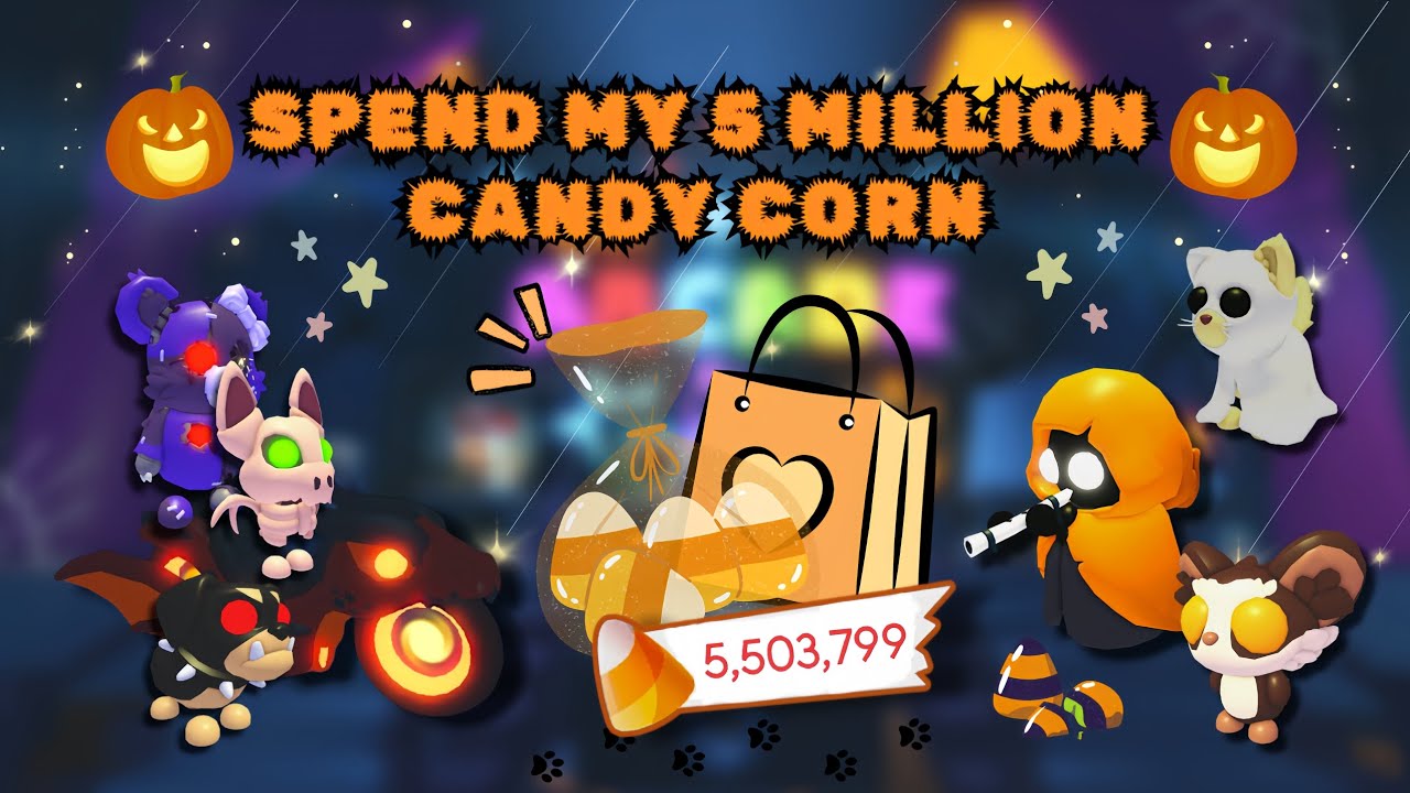 SPENDING MY 5 MILLION CANDY CORN 🎃 | Shopping Spree Part 2 🛍️ | Adopt Me Halloween | Roblox 🐾