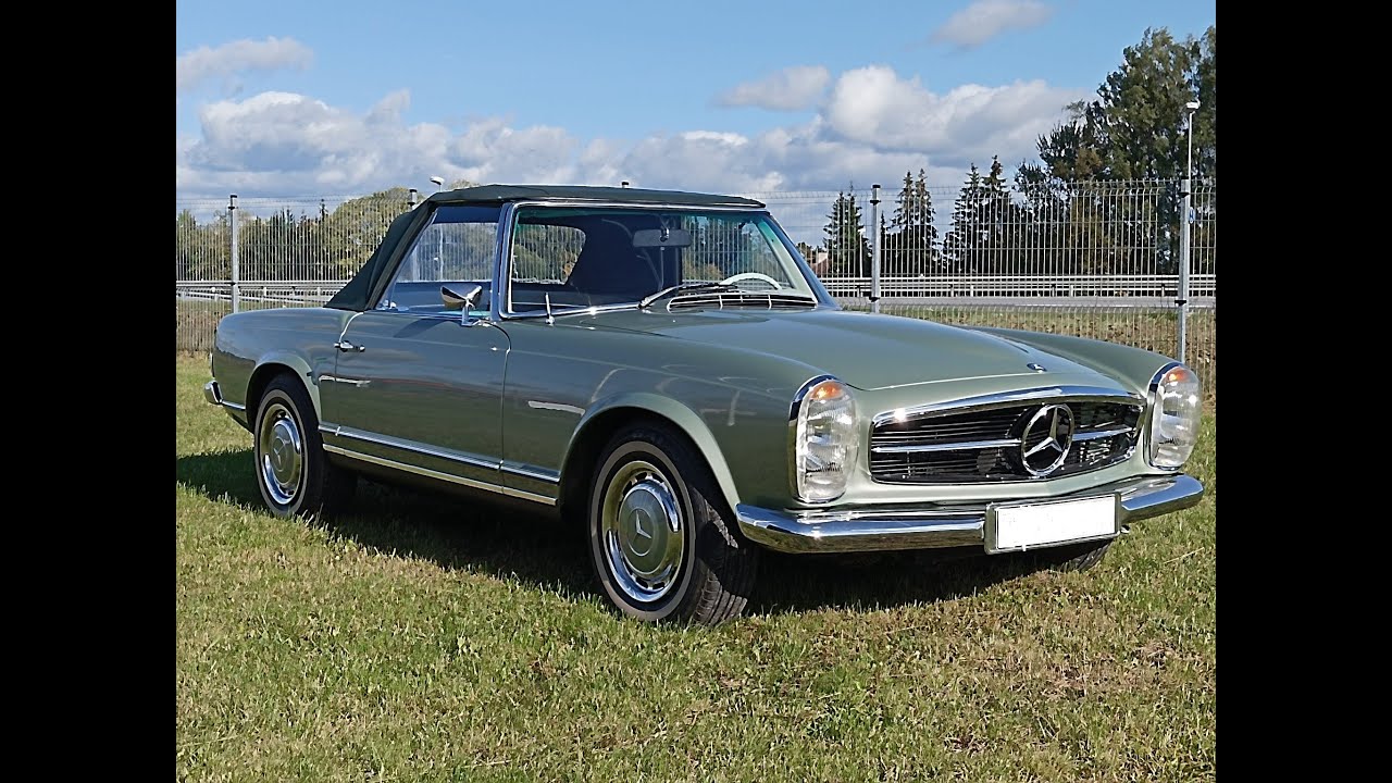 Mercedes 280SL Pagoda soft top opens and closes in just 2 minutes and 49 seconds!