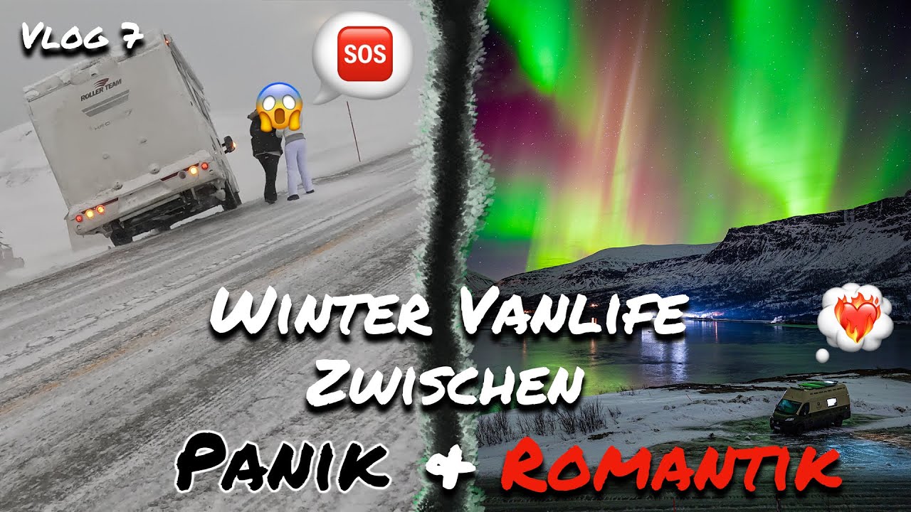 VANLIFE WINTER EXPEDITION LOFOTEN - Camper hängt am Abgrund, wir müssen Notrufe wählen! 🆘😱🤯- Vlog 7