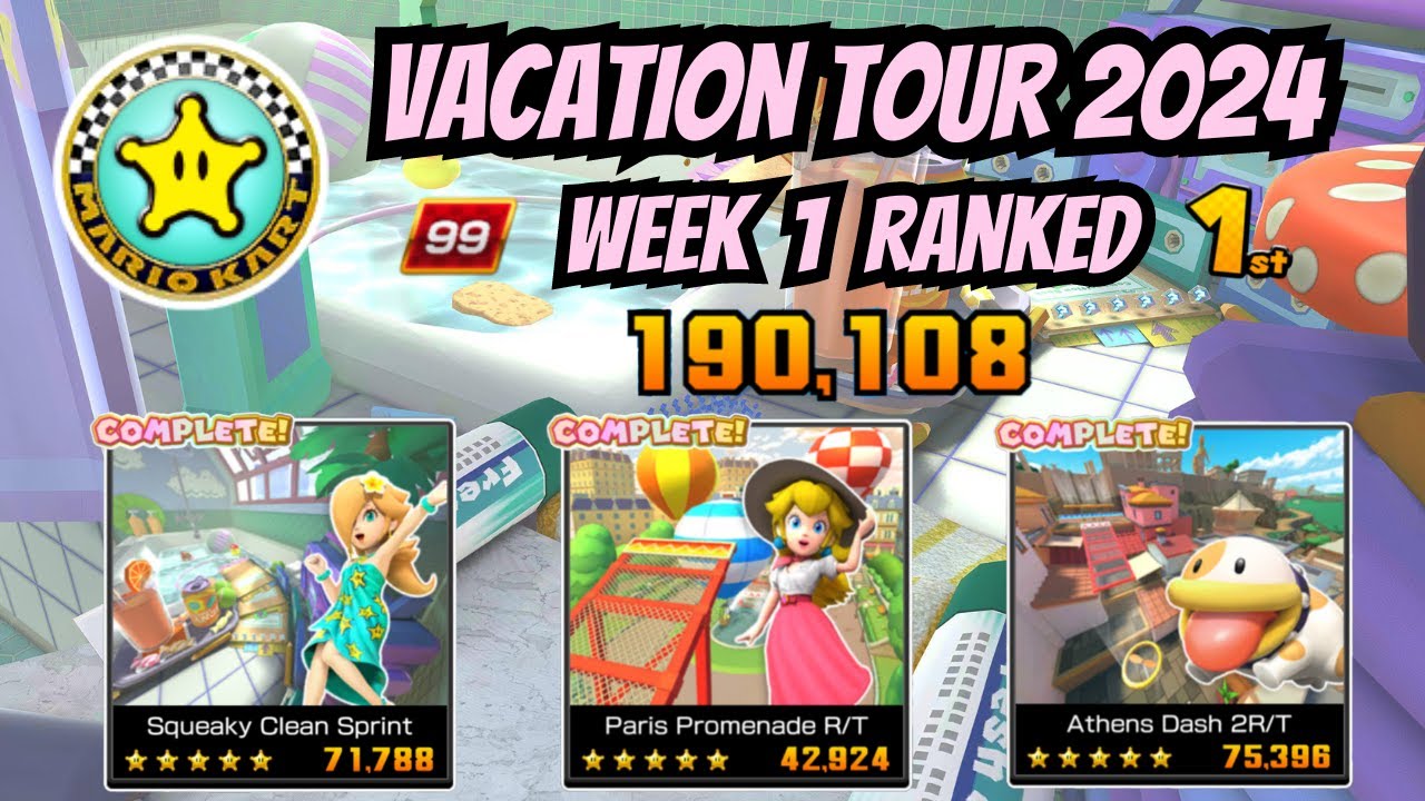 Week 1 Ranked Cup - Vacation Tour (2024) | Mario Kart Tour