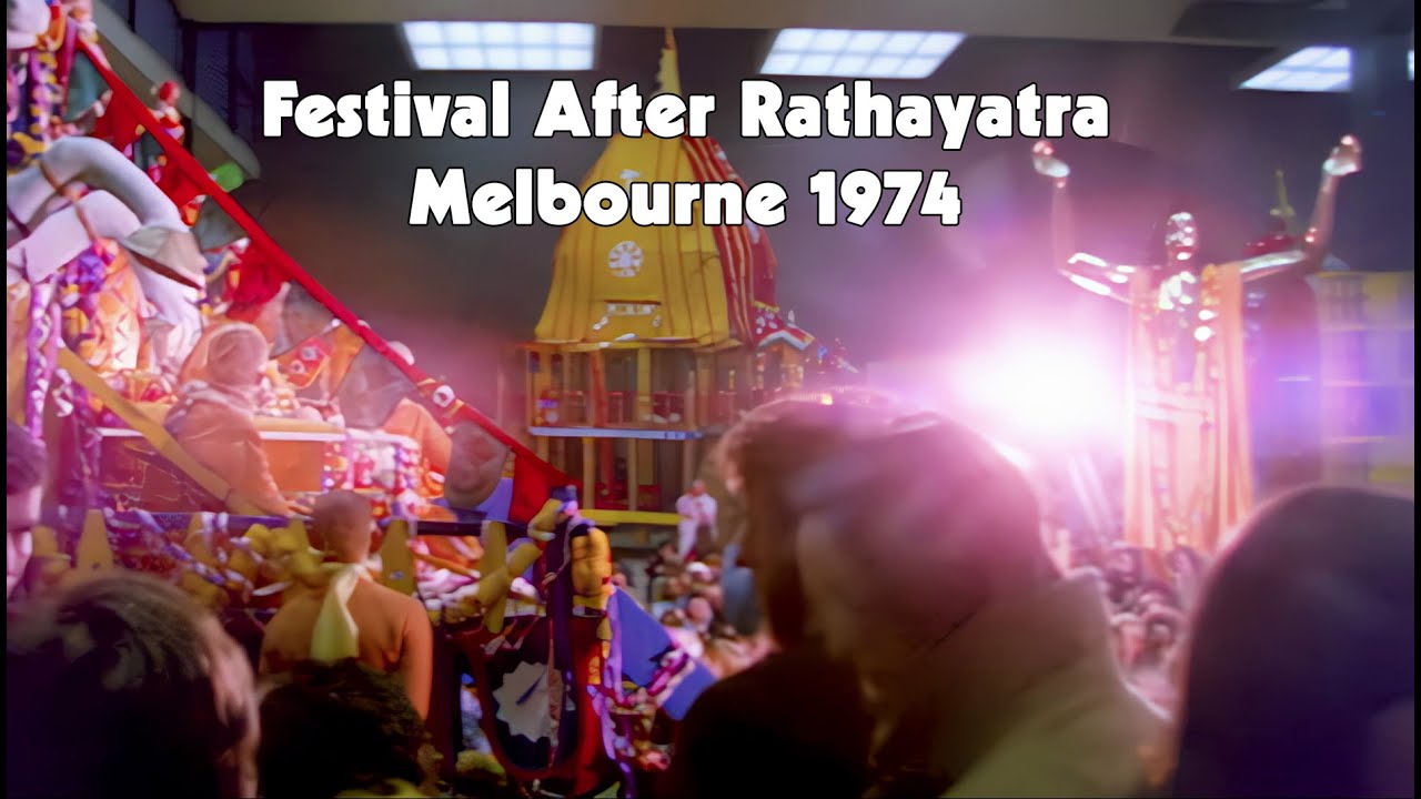 Srila Prabhupada Preaching after Melbourne 1974 Rathayatra Festival -- 1080p HD