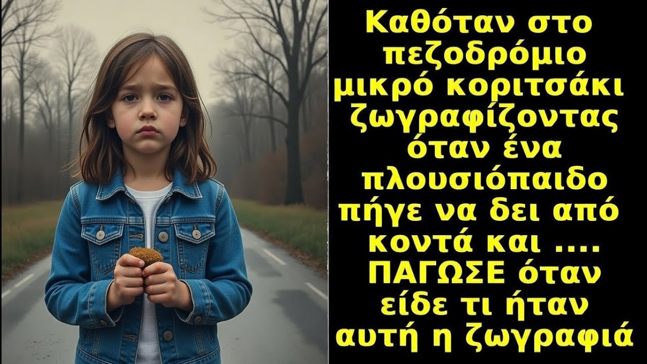 Κοριτσάκι ζωγράφιζε στο πεζοδρόμιο — πλουσιόπαιδο πλησίασε και ΠΑΓΩΣΕ