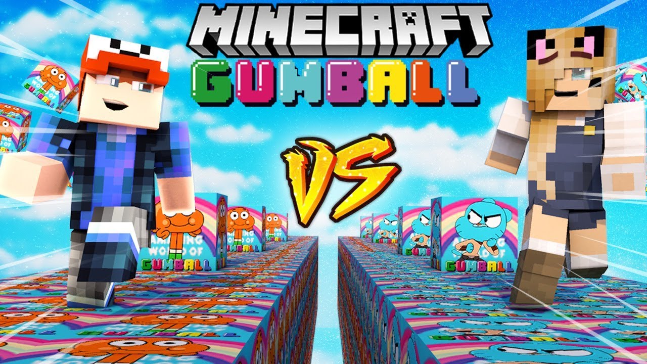 SZALONY WYŚCIG! - GUMBALL LUCKY BLOCKI MINECRAFT (Gumball Lucky Block Race) | Vito vs Bella