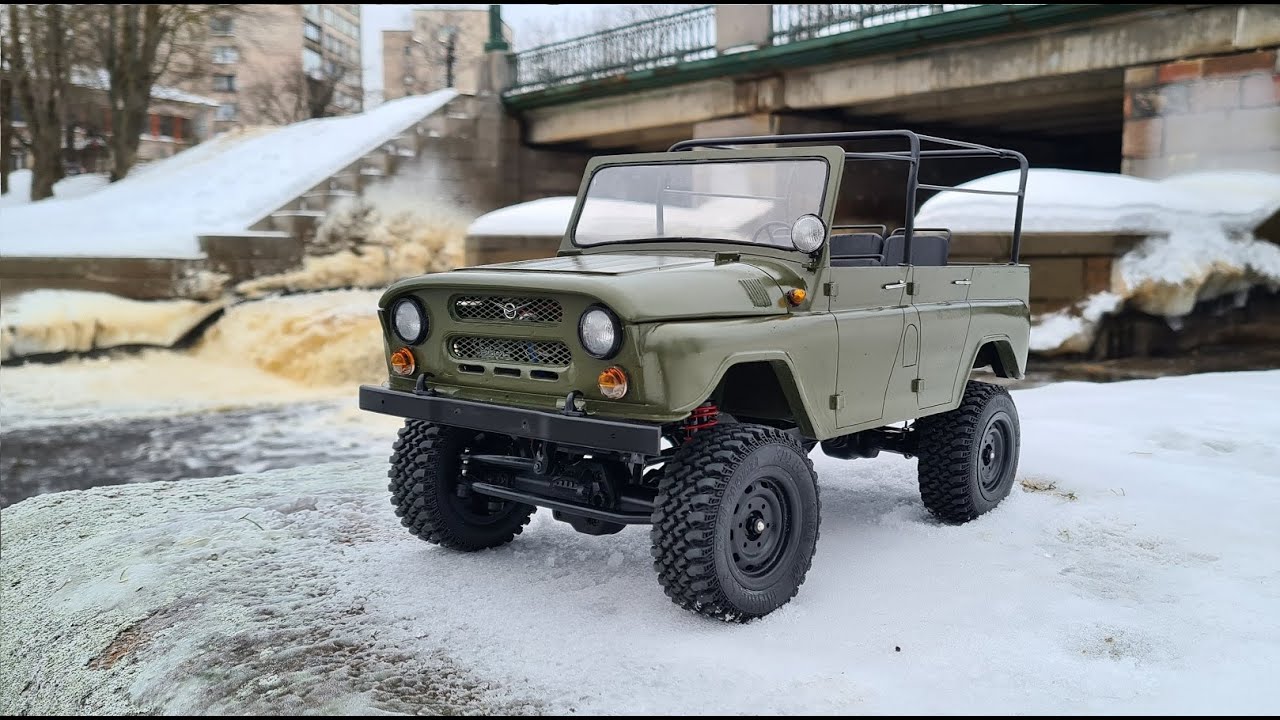 Не копийный проект УАЗ 469 1/10 на базе шасси 1:12 MN Car MK86K G550