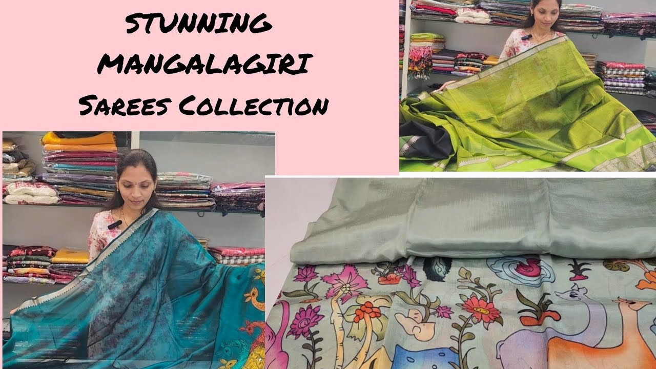  STUNNING MANGALAGIRI Sarees Collections
