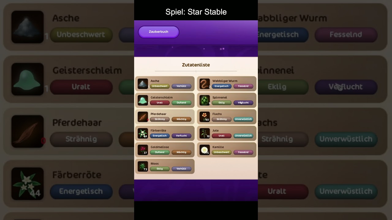 All potion cauldron recipes in the Star Stable Halloween event 2025!