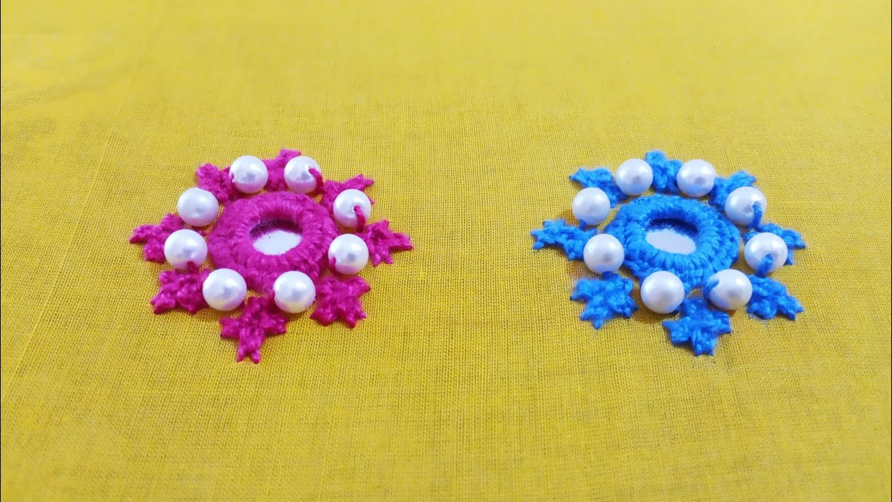 Hand embroidery butis for all over dress/blouse #HandEmbroidery #Aari/MaggamWorkUsingNormalNeedle