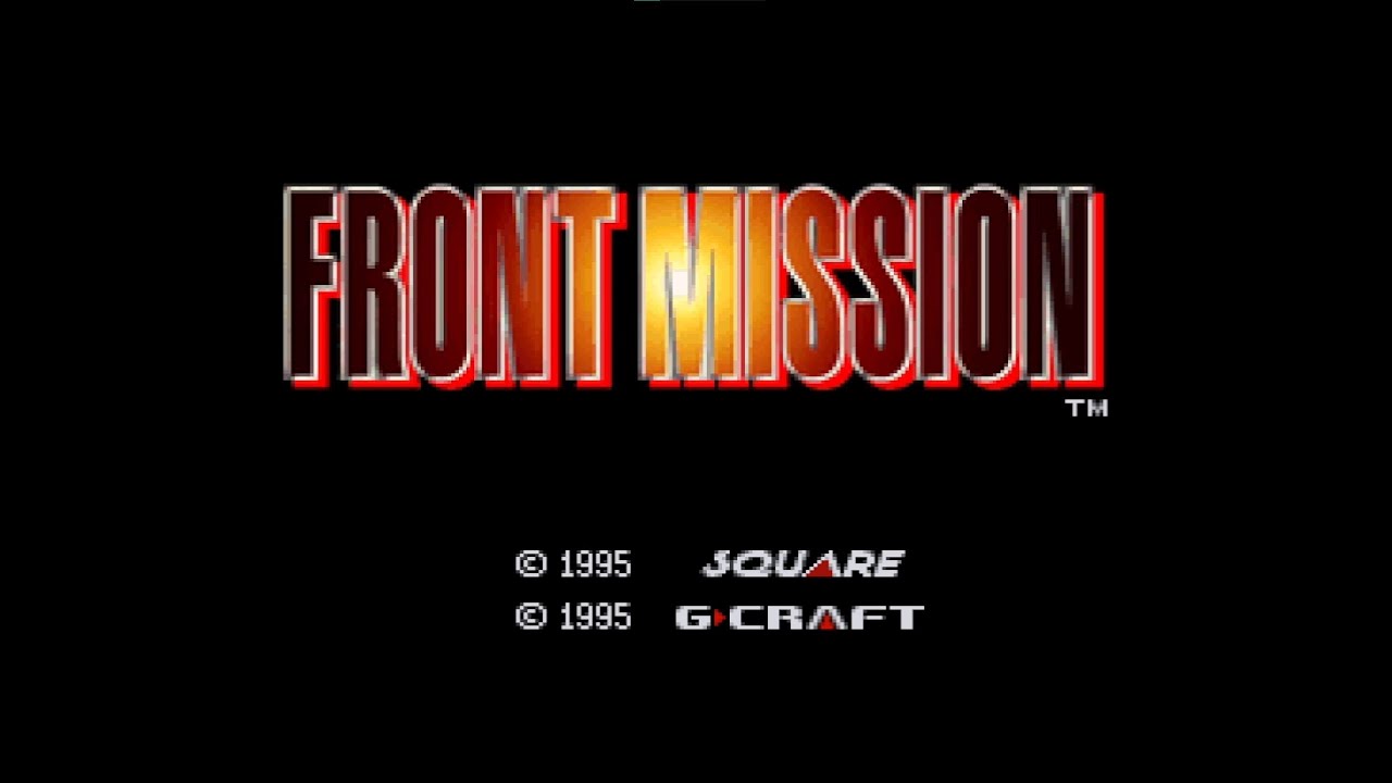 Front Mission (1995, G-Craft/Square, SNES) - Intro, Title, and Attract Screens