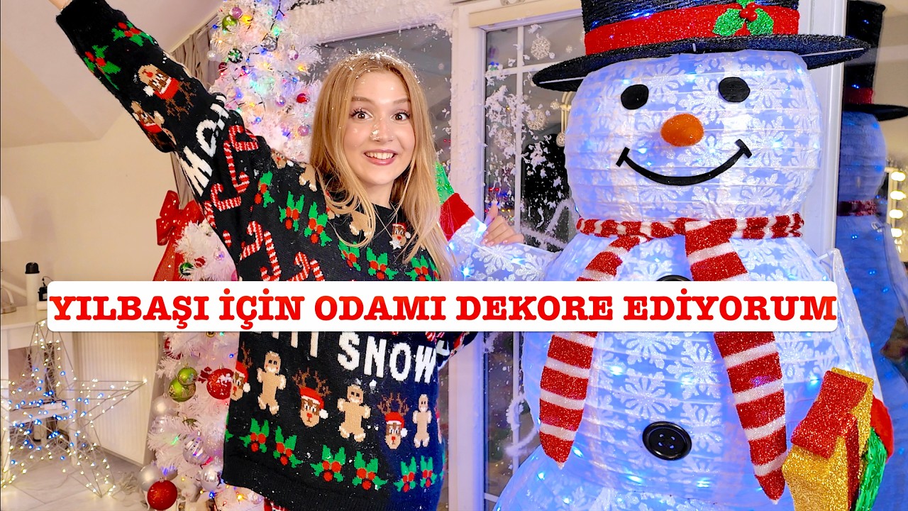 Odamı Yılbaşı İçin Dekore Ediyorum Vlog. Ecrin Su Çoban