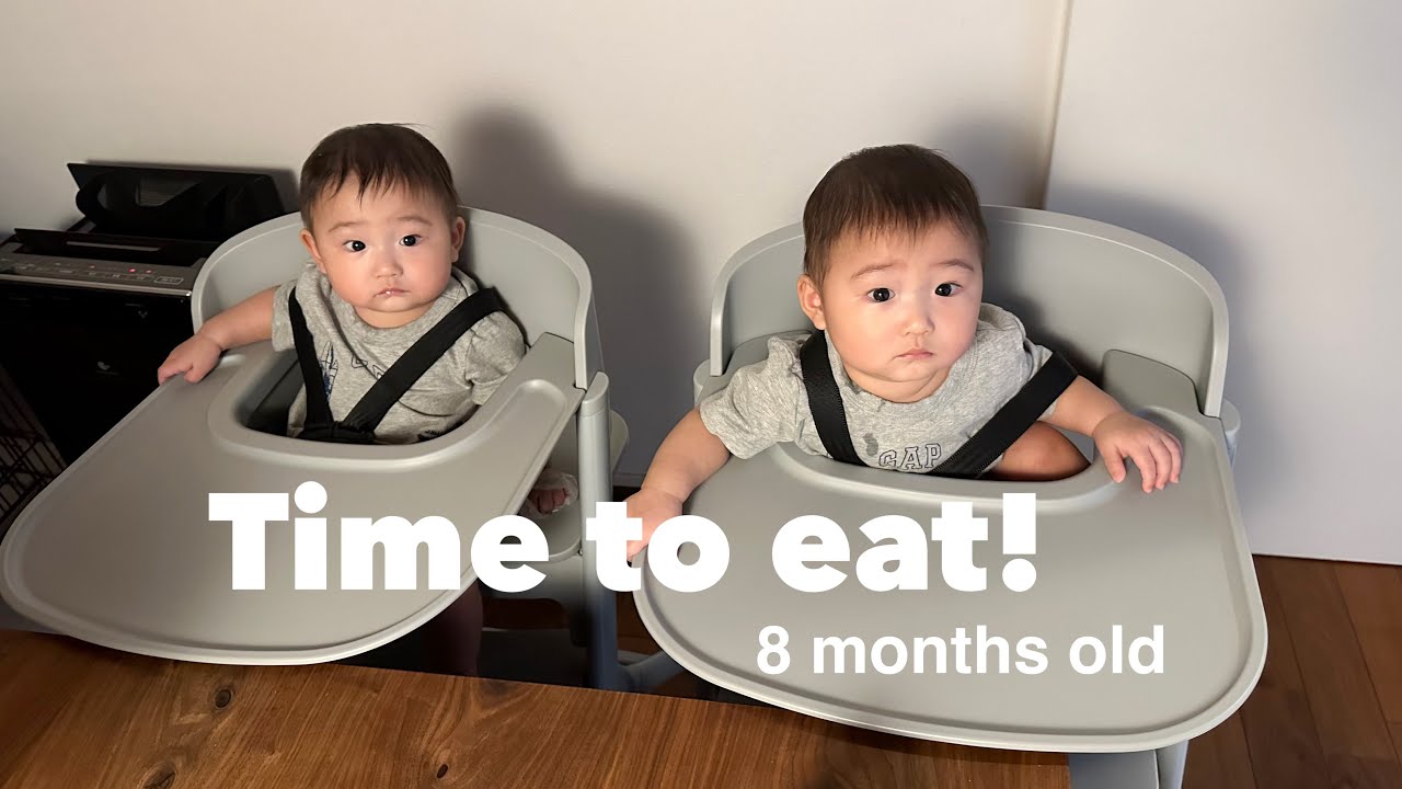 【生後8ヶ月】双子のリアルな離乳食の時間🥄