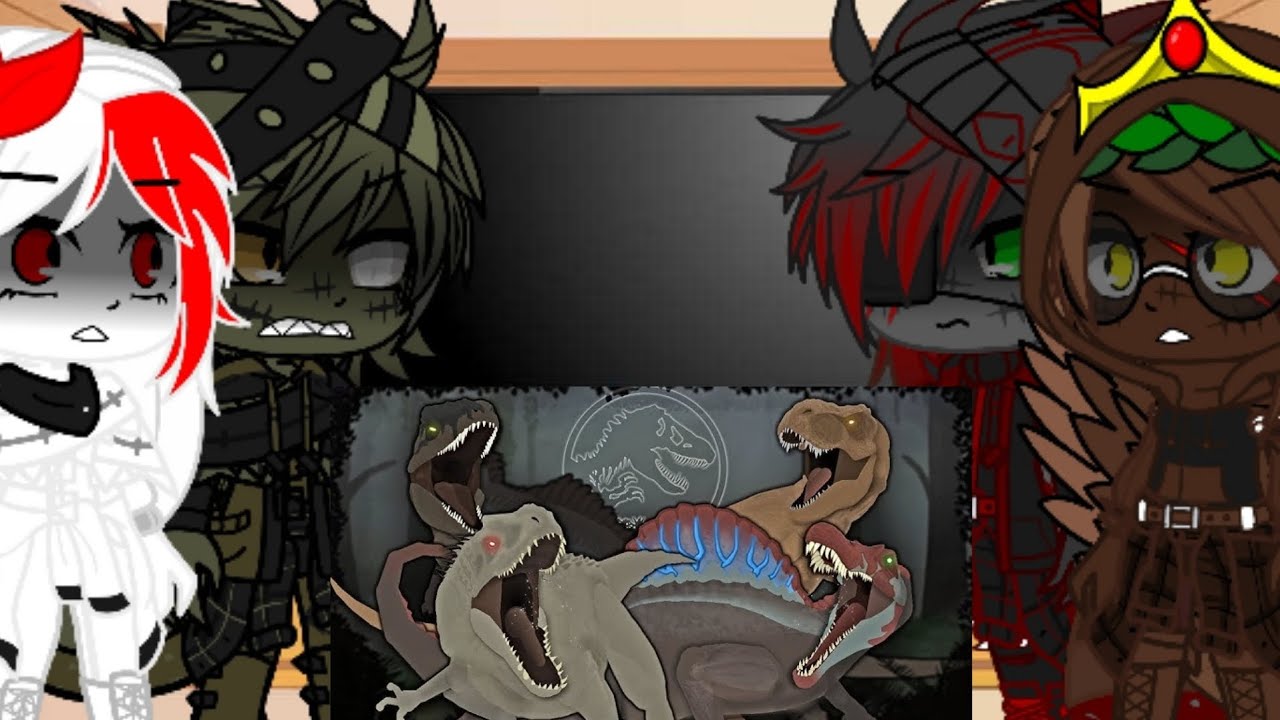 Dinosaurs reacts to t-rex and spino vs I-rex and giga 