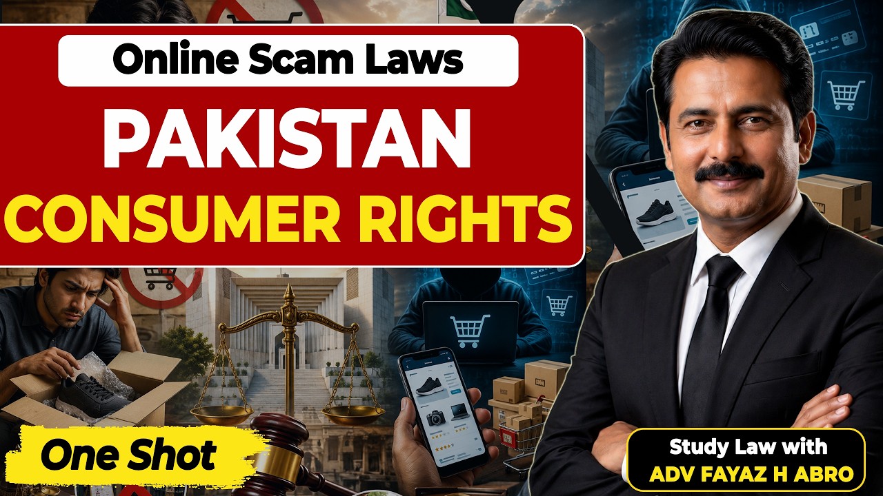 Pakistan Consumer Rights Explained | Online Scam Laws | Study Law With Adv Fayaz H Abro