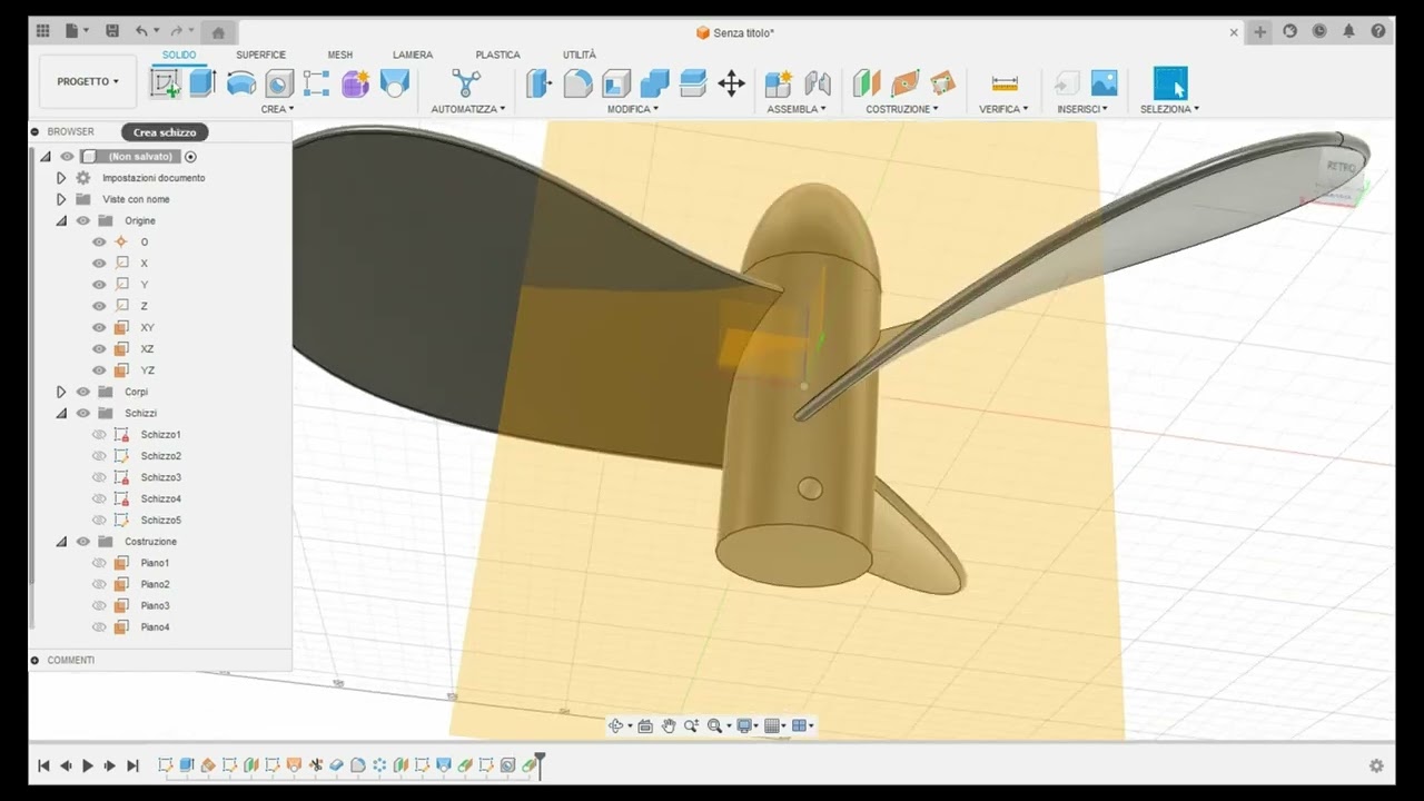 Esercizio con FUSION 360 - Elica