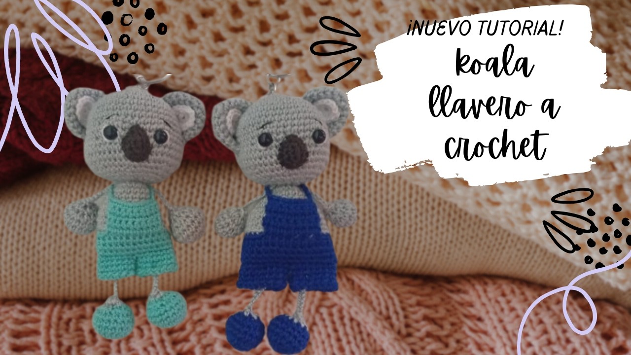 💸 Teje y vende este hermoso KOALA llavero | Ideal para emprender