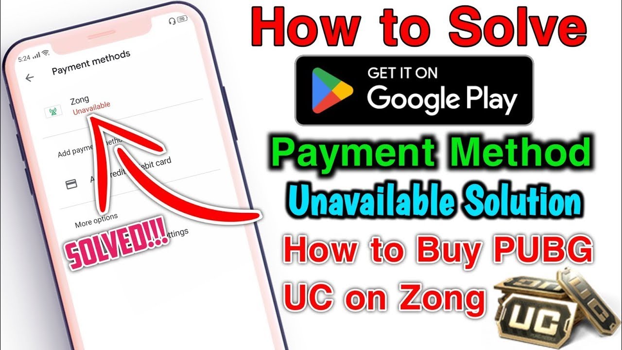 Play Store Billing Unavailable Problem Solution | How to Buy PUBG UC on Zong Sim 2025