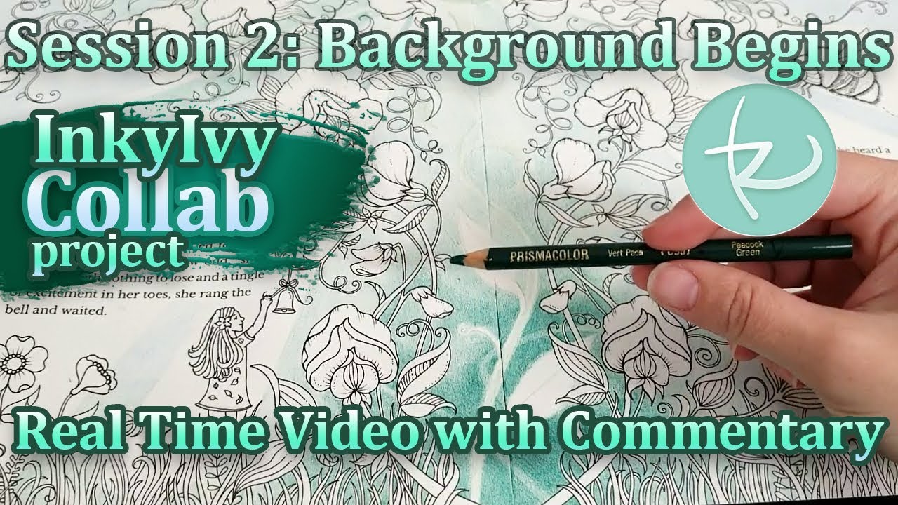 Ivy and the Inky Butterfly Collab Session 2 - Demo of background with leafy vines and beams of light