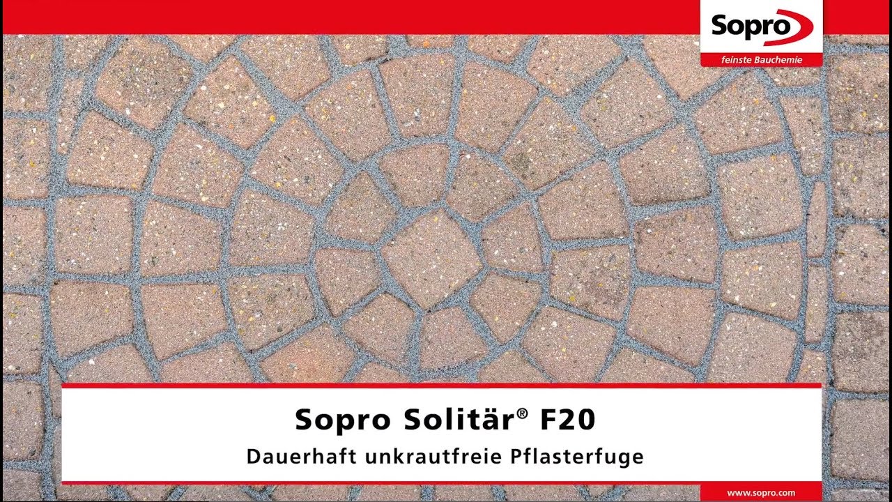 Sopro Solitär® F20 - Dauerhaft unkrautfreie Pflasterfuge